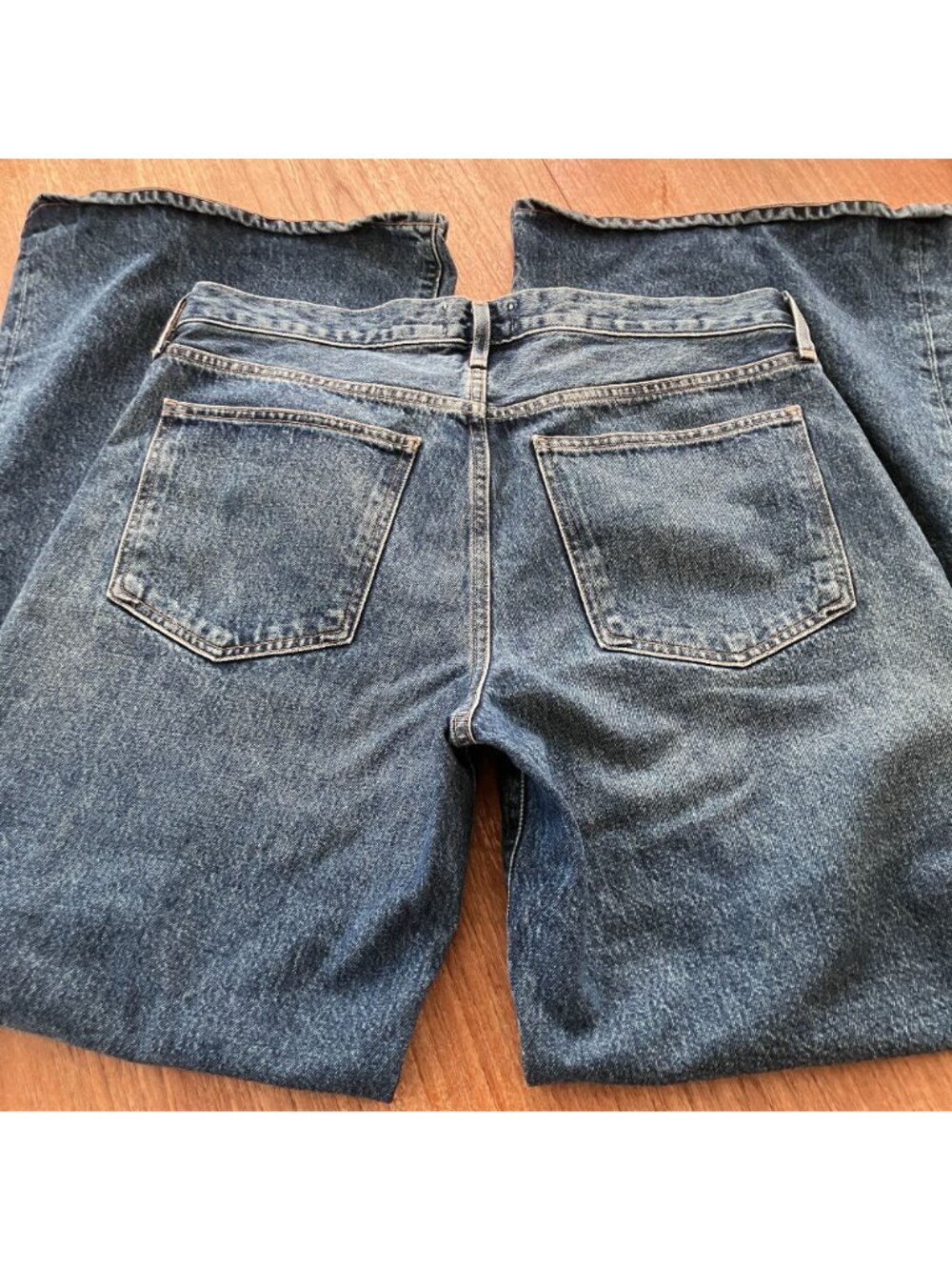 AGOLDE Womens Clara Wide Leg Dark Wash Designer Denim Jeans Size 30 Blue AN EXC - Picture 11 of 12